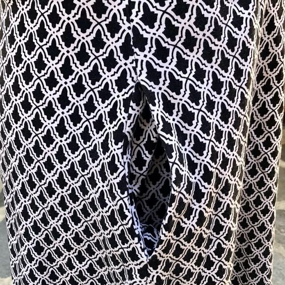 NY & CO IKAT MOROCCAN GEO PRINT COTTON FIT & FLARE MIDI DRESS WITH POCKETS LARGE - Picture 6 of 12